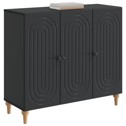 Sideboard Svart 89 x 34,5 x 80 cm Konstruerat trä