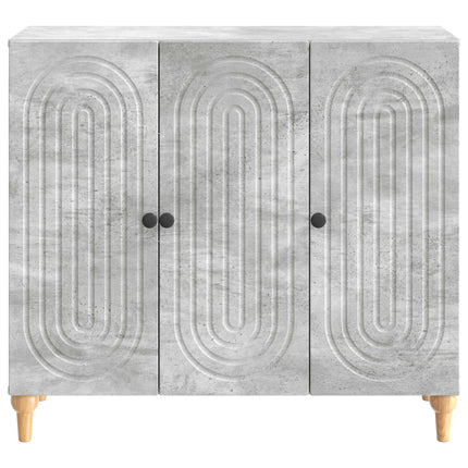 Sideboard Betonggrå 89 x 34,5 x 80 cm Konstruerat trä