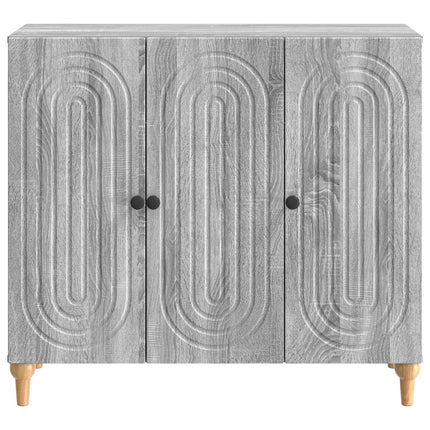 Sideboard Grå sonoma-ek 89 x 34,5 x 80 cm Konstruerat trä