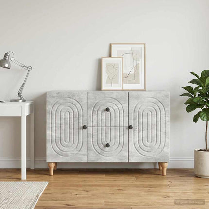TV-skåp med låda Betonggrå 89 x 34,5 x 60 cm Konstruerat trä