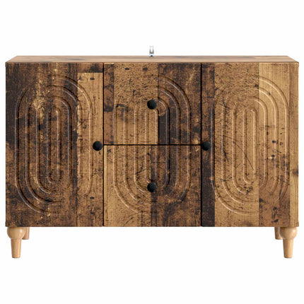 TV-skåp med låda Gammalt trä 89 x 34,5 x 60 cm Konstruerat trä