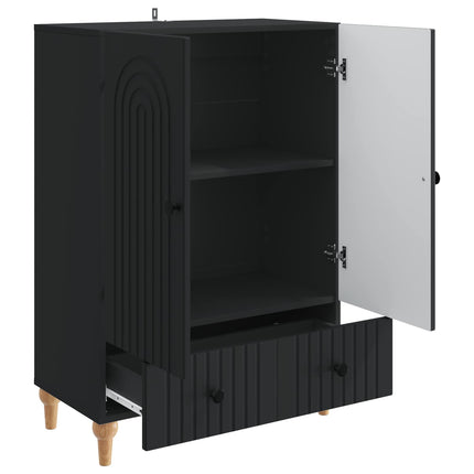 Sideboard med låda Svart 66 x 34,5 x 95 cm Konstruerat trä