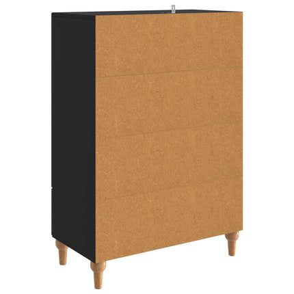 Sideboard med låda Svart 66 x 34,5 x 95 cm Konstruerat trä