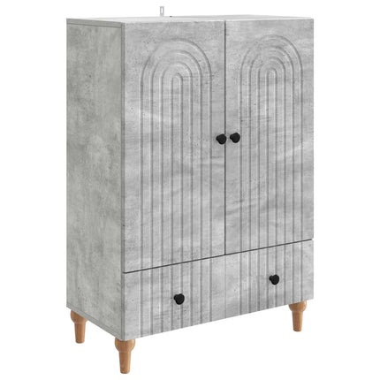 Sideboard med låda Betonggrå 66 x 34,5 x 95 cm Konstruerat trä