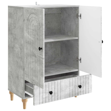 Sideboard med låda Betonggrå 66 x 34,5 x 95 cm Konstruerat trä