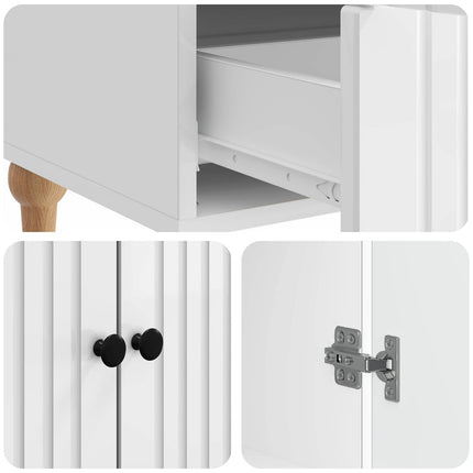 Sideboard Vit högglans 66 x 34,5 x 95 cm Konstruerat trä