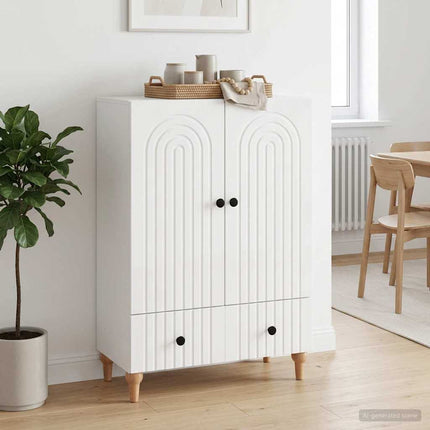 Sideboard Vit högglans 66 x 34,5 x 95 cm Konstruerat trä