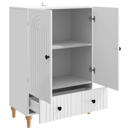 Sideboard Vit högglans 66 x 34,5 x 95 cm Konstruerat trä