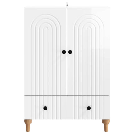 Sideboard Vit högglans 66 x 34,5 x 95 cm Konstruerat trä