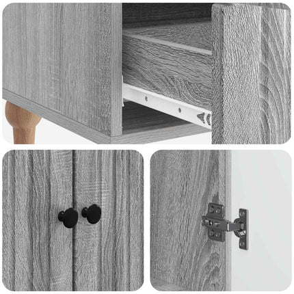 Sideboard Grå sonoma-ek 66 x 34,5 x 95 cm Konstruerat trä