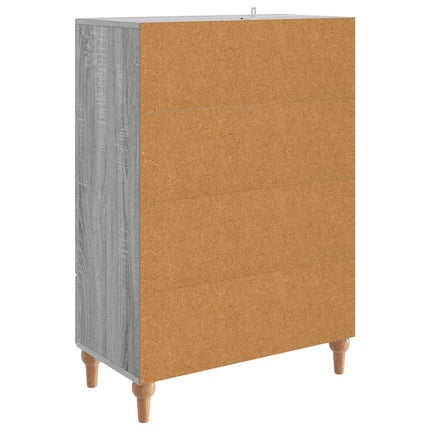 Sideboard Grå sonoma-ek 66 x 34,5 x 95 cm Konstruerat trä