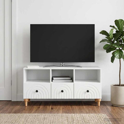 TV-skåp Vit 102 x 34,5 x 50 cm Konstruerat trä