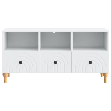 TV-skåp Vit 102 x 34,5 x 50 cm Konstruerat trä