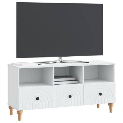 TV-skåp Vit 102 x 34,5 x 50 cm Konstruerat trä