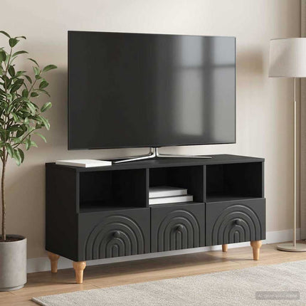 TV-skåp Svart 102 x 34,5 x 50 cm Konstruerat trä