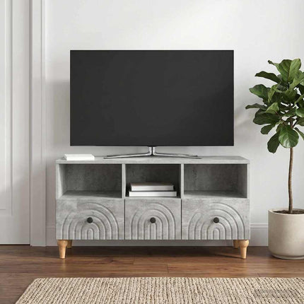 TV-skåp BetongGrå 102 x 34,5 x 50 cm Konstruerat trä