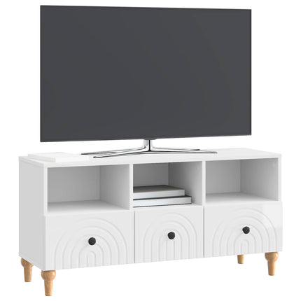 TV-skåp Högblank Vit 102 x 34,5 x 50 cm Konstruerat trä