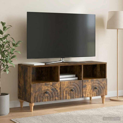 TV-skåp Rökt Ek 102 x 34,5 x 50 cm Konstruerat trä