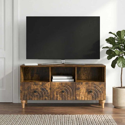 TV-skåp Rökt Ek 102 x 34,5 x 50 cm Konstruerat trä