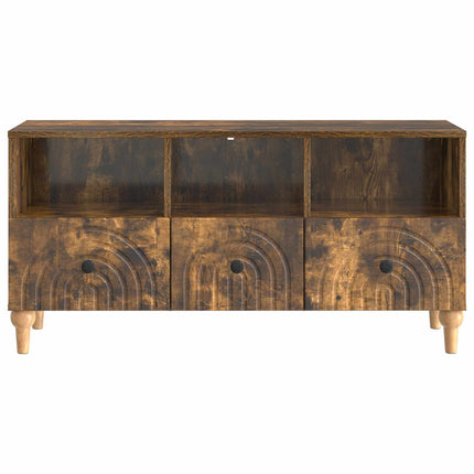 TV-skåp 102 x 34,5 x 50 cm Rökt Ek Konstruerat trä
