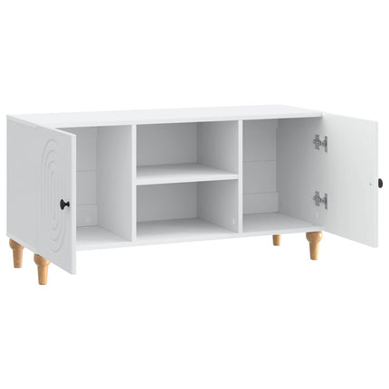 TV-skåp Vit 102 x 34,5 x 50 cm Konstruerat trä