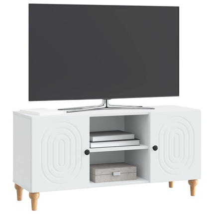 TV-skåp Vit 102 x 34,5 x 50 cm Konstruerat trä