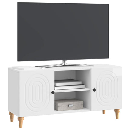 TV-skåp Vit högglans 102 x 34,5 x 50 cm Konstruerat trä