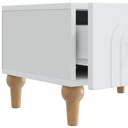 TV-skåp med låda Vit 147 x 34,5 x 30 cm Konstruerat trä