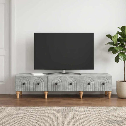 TV-skåp med låda Betonggrå 147 x 34,5 x 30 cm Konstruerat trä