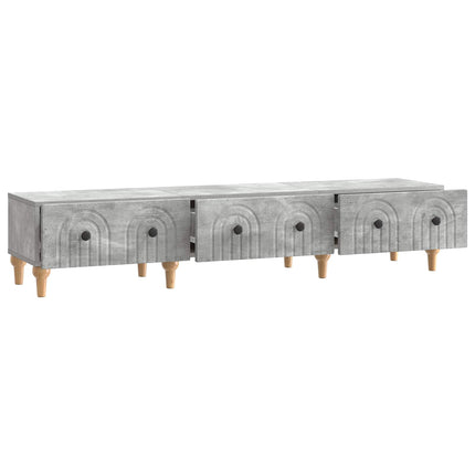 TV-skåp med låda Betonggrå 147 x 34,5 x 30 cm Konstruerat trä