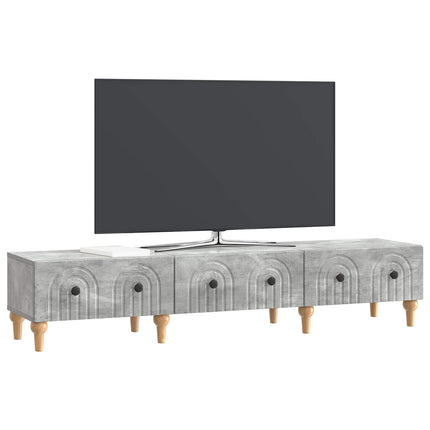 TV-skåp med låda Betonggrå 147 x 34,5 x 30 cm Konstruerat trä
