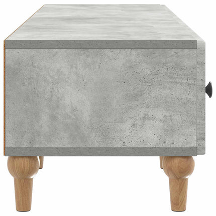TV-skåp med låda Betonggrå 147 x 34,5 x 30 cm Konstruerat trä