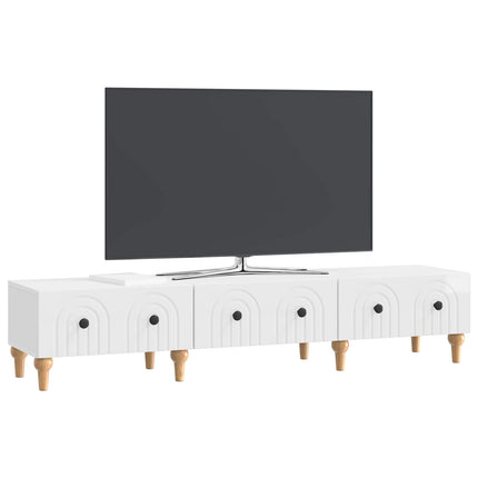 TV-skåp Vit högglans 147 x 34,5 x 30 cm Konstruerat trä