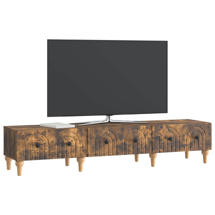 TV-skåp med låda Rökt ek 147 x 34,5 x 30 cm Konstruerat trä