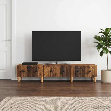TV-skåp med låda Gammalt trä 147 x 34,5 x 30 cm Konstruerat trä