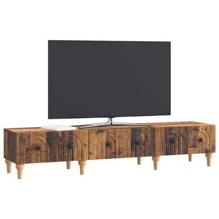 TV-skåp med låda Gammalt trä 147 x 34,5 x 30 cm Konstruerat trä