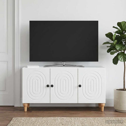 TV-skåp Vit 99 x 34,5 x 50 cm Konstruerat trä