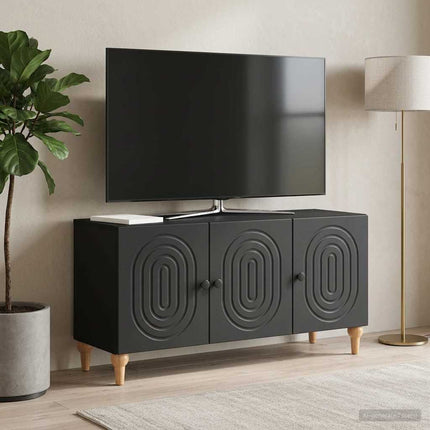TV-skåp Svart 99 x 34,5 x 50 cm Konstruerat trä