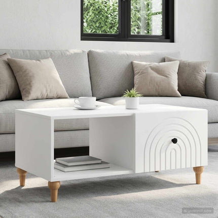 Kaffeebord Vit 90 x 50 x 40 cm Konstruerat trä