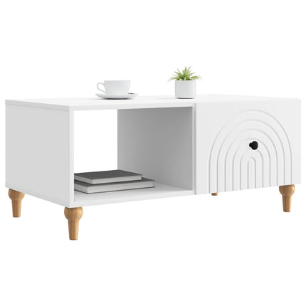 Kaffeebord Vit 90 x 50 x 40 cm Konstruerat trä