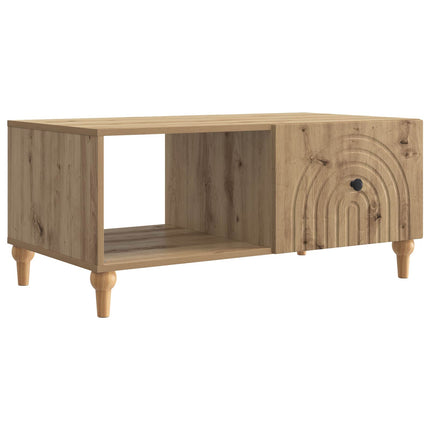 Kaffeebord Artisan-ek 90 x 50 x 40 cm Konstruerat trä