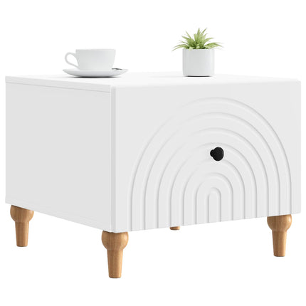 Kaffeebord med låda Vit 49 x 50 x 40 cm Konstruerat trä