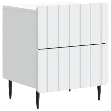 Nattduksbord 2 pcs Vit 43 x 34,5 x 49,5 cm Konstruerat trä