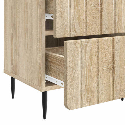 Nattduksbord med låda 2 pcs Sonoma-ek 43 x 34,5 x 49,5 cm
