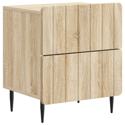 Nattduksbord med låda 2 pcs Sonoma-ek 43 x 34,5 x 49,5 cm