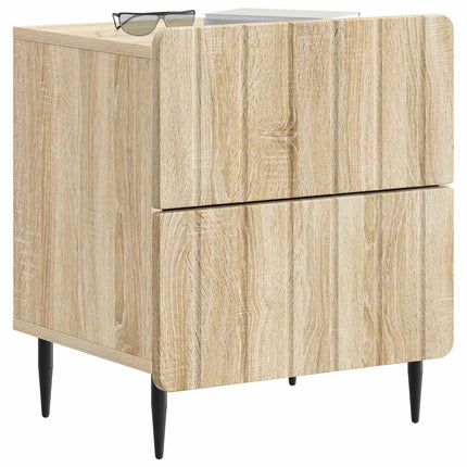 Nattduksbord med låda 2 pcs Sonoma-ek 43 x 34,5 x 49,5 cm