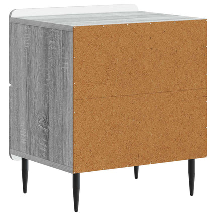 Nattduksbord Grå sonoma-ek 43 x 34,5 x 49,5 cm Konstruerat trä