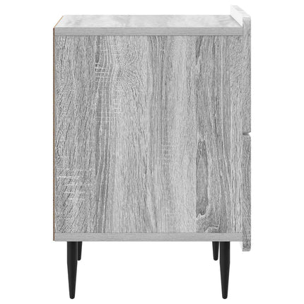 Nattduksbord Grå sonoma-ek 43 x 34,5 x 49,5 cm Konstruerat trä