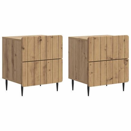 Nattduksbord med låda 2 pcs Artisan-ek 43 x 34,5 x 49,5 cm