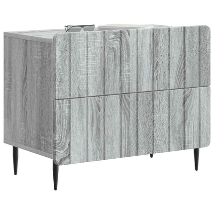 Nattduksbord Grå sonoma-ek 62 x 34,5 x 49,5 cm Konstruerat trä